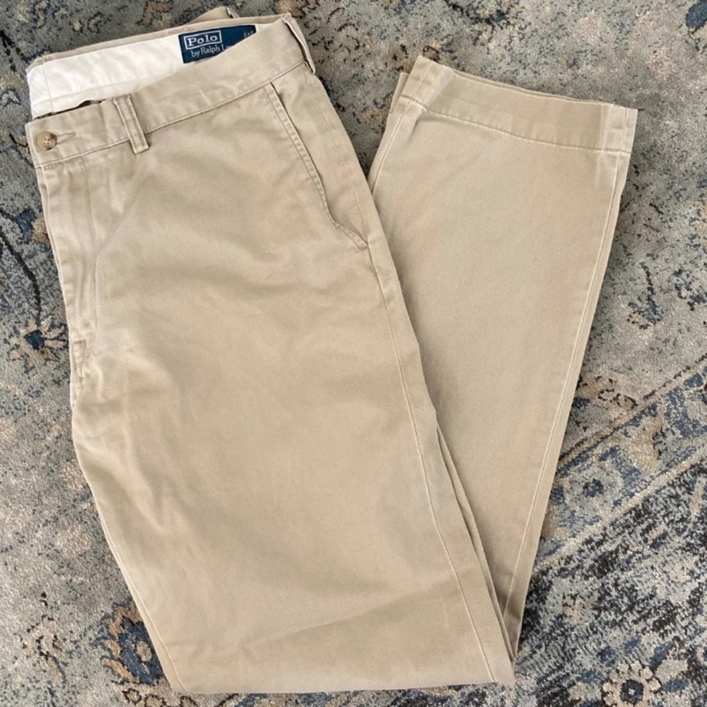 Polo Ralph Lauren tan chinos; 36x34